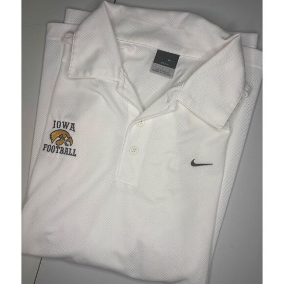 Iowa Hawkeyes Nike Men's Polo Shirt White Size L - Picture 1 of 8